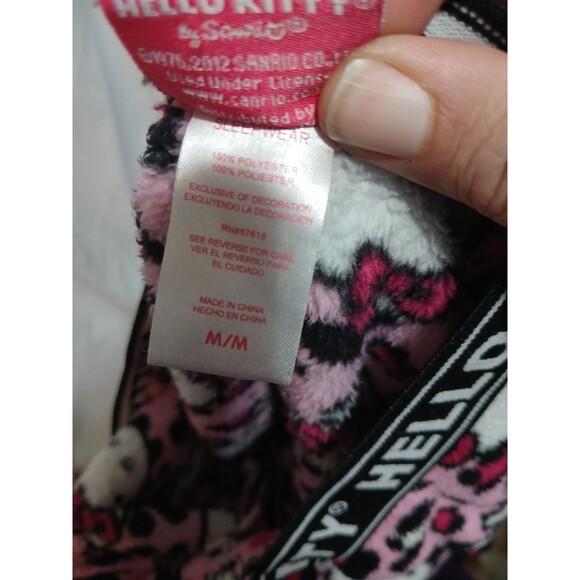 Hello Kitty By Sanrio 2012 Pink Cheetah Print Pajama Pants Medium   Soft - Picture 8 of 9